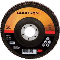 Cubitron II 969F Flap Disc, 5" x 7/8", Type 27, 40+ Grit, Ceramic Auto-Cam