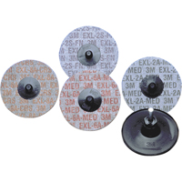 Produits Buff & Blend - Meules homog&egrave;nes EXL Roloc Scotch-Brite, 2" x Grain de 6A, Oxyde d'aluminium Auto-Cam