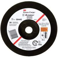Green Corps Depressed Centre Wheel, 7" x 1/8", 7/8" Arbor, Ceramic, Type 27 Auto-Cam