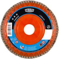Premium LongLife Flap Disc, 4-1/2" x 7/8", Type 27, 120 Grit, Zirconium Auto-Cam