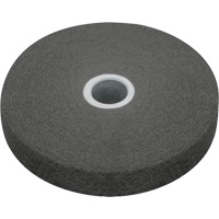 Meule homog&egrave;ne EXL Scotch-Brite, 4" x 1/4", Arbre de 1/4", Grain de Fin, Carbure de silicium Auto-Cam