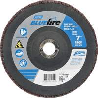 BlueFire&reg; R884P/R884V/R860 Center Mount Fiberglass Conical Flap Disc, 7" x 7/8", Type 29, P36 Grit, Zirconia Alumina Auto-Cam