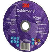 Cubitron 3 Cut-Off Wheel, 6" x 0.045", Type T27, Ceramic, 10200 RPM Auto-Cam