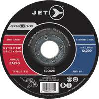 Power-Xtreme ZA24S Grinding Wheel, 4-1/2" x 1/4", 7/8" Arbor, Type 27 Auto-Cam