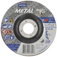 Metal RightCut Right Angle Cut-Off Wheel, 4-1/2" x 0.045", 7/8" Arbor, Type 27, Aluminum Oxide, 13580 RPM Auto-Cam