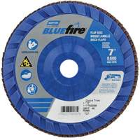 BlueFire Quick Trim Flap Disc, 7" x 7/8", Type 27, 40 Grit, Zirconia Alumina Auto-Cam
