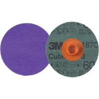 Disque en fibre Roloc Cubitron 3, 4" dia., Grain 60+, C&eacute;ramique Auto-Cam