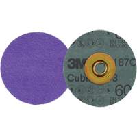 Disque en fibre Roloc Cubitron 3, 3" dia., Grain 60+, C&eacute;ramique Auto-Cam