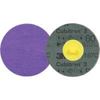 Cubitron 3 Roloc Fibre Disc, 2" Dia., 80+ Grit, Ceramic Auto-Cam