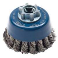 Knotted Wire Cup Brush, 2-3/4" Dia. x 5/8"-11 Arbor Auto-Cam