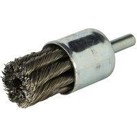 Stem Mounted Knotted Wire Brush, 3/4" Dia. x 1/4" Arbor Auto-Cam