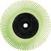 Scotch-Brite Type A Precision Radial Bristle Brush PN-RB with Adapter, Ceramic, 50+ Grit, 6" Dia. Auto-Cam