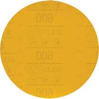 Hookit Gold Abrasive Disc 09260, 6" Dia., 600 Grit, Aluminum Oxide, C-Weight Auto-Cam