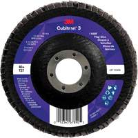 Cubitron 3 Flat Flap Disc 1169F, 4-1/2" x 7/8", Type T27, 40+ Grit, Ceramic Auto-Cam