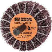 Roue Combi Buff and Blend 898001 Standard Abrasives, 2" dia. x 1" la, Arbre 1/4", Oxyde d'aluminium Auto-Cam