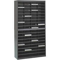 Heavy-duty Literature Organizers, Stationary, 72 Slots, Steel, 37-1/2" W x 12-3/4" D x 71" H Auto-Cam