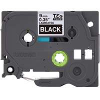 P-touch&reg; Labeling Systems, 9 mm x 314.96" or 8 m, White on Black Auto-Cam