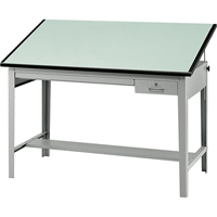 Precision Drafting Table Base, 56-3/8" W x Grey Auto-Cam