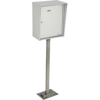 Collecting Boxes, Pedestal -Mounted, 21" x 12-7/8", Aluminum Auto-Cam