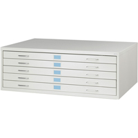 FacilTM Flat File Cabinets, 5 Drawers, 46" W x 32" D x 16-3/8" H OJ918 | Auto-Cam