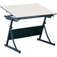 PlanMaster Height-Adjustable Drafting Table, 43" W x 29-1/2" - 37-1/2" H, Black Auto-Cam