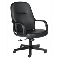 Fauteuil de bureau, Cuir, Noir Auto-Cam
