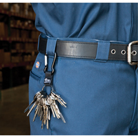Split Ring Key Holder, Zinc Alloy Metal, 4-1/2" Cable, Carabiner Attachment OK369 | Auto-Cam