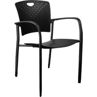 MaxX StaxX Stackable Chairs, Polypropylene, 17-1/4" High, 275 lbs. Capacity, Black Auto-Cam