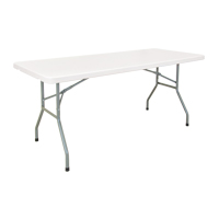 Table pliante, Rectangulaire, 60" l x 30" la, Polyéthylène, Blanc OR328 | Auto-Cam