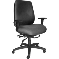 Cierra Heavy Duty Ergonomic Chairs, Fabric, Grey, 400 lbs. Capacity Auto-Cam
