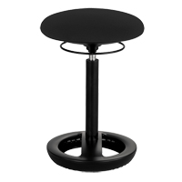 Twixt Ergonomic Chair, Stationary, Adjustable, 17" - 22", Polyester Mesh Seat, Black Auto-Cam