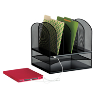 Organisateur de bureau avec alimentation USB Onyx Auto-Cam