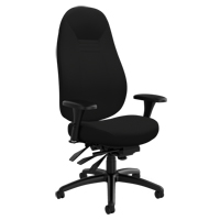 Chaise confortable à dos élevé, Polyester, Noir, Capacité 300 lb OP928 | Auto-Cam