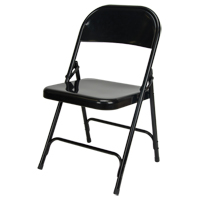 Chaise pliante, Acier, Noir, Capacité 300 lb OP960 | Auto-Cam