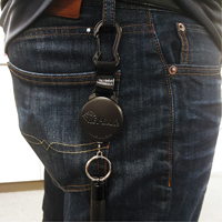 Mousqueton porte-cl&eacute;s r&eacute;tractable Securit, Polycarbonate, C&acirc;ble 28", Fixation Mousqueton Auto-Cam