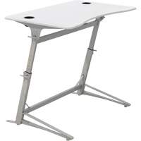 Verve™ Height Adjustable Stand-Up Desk, Stand-Alone Desk, 42" H x 47-1/4" W x 31-3/4" D, White OQ706 | Auto-Cam