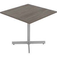 Cafeteria Table, 36" L x 36" W x 29-1/2" H, 1" Top, Laminate, Grey/White Auto-Cam