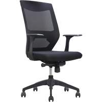 Chaise de bureau ajustable &agrave; basculement synchronis&eacute; s&eacute;rie Activ, Tissu/Mailles, Noir, Capacit&eacute; 275 lb Auto-Cam