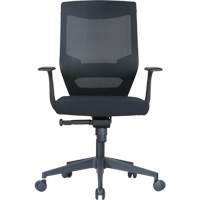 Chaise de bureau ajustable à basculement synchronisé série Activ<sup>MC</sup>, Tissu/Mailles, Noir, Capacité 250 lb OQ963 | Auto-Cam