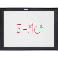Black MDF Frame Whiteboard, Dry-Erase/Magnetic, 24" W x 18" H Auto-Cam