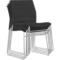 Chaises empilables, Polypropyl&egrave;ne, Hauteur 32-3/8", Capacit&eacute; 250 lb, Noir Auto-Cam