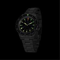 Grey Maple Large Diver's Automatic Watch with Stainless Steel Bracelet, Digital, Battery Operated, 41 mm, Silver Auto-Cam