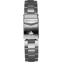 Grande montre automatique de plongée avec feuille d'érable gris et bracelet en acier inoxydable, Numérique, À piles, 41 mm, Argent OR479 | Auto-Cam