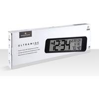 Ultra-Wide Clock with Atomic Accuracy, Digital, Battery Operated, Black OR487 | Auto-Cam