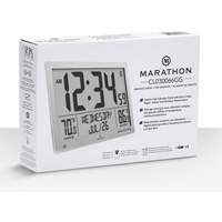 Self-Setting Full Calendar Clock with Extra Large Digits, Digital, Battery Operated, White OR500 | Auto-Cam