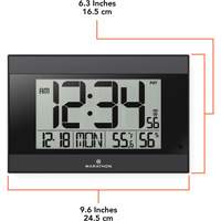 Horloge murale numérique à réglage automatique avec rétroéclairage automatique, Numérique, À piles, Noir OR501 | Auto-Cam