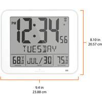 Digital Desktop Clock, Digital, Battery Operated, Black OR502 | Auto-Cam