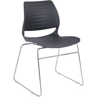 Chaises empilables, Polypropyl&egrave;ne, Hauteur 32", Capacit&eacute; 250 lb, Noir Auto-Cam