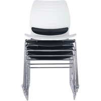 Chaises empilables, Polypropyl&egrave;ne, Hauteur 32", Capacit&eacute; 250 lb, Noir Auto-Cam