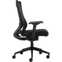 Chaise &agrave; dossier moyen avec m&eacute;canisme &agrave; basculement synchronis&eacute; &agrave; d&eacute;tection de poids , Mailles, Noir Auto-Cam